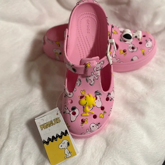 Crocs X Peanuts collab Mary Jane Clog NWT W8 M6 - Picture 4 of 13